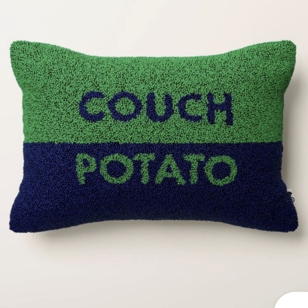 kate spade Green and Blue Couch Potato Pillow